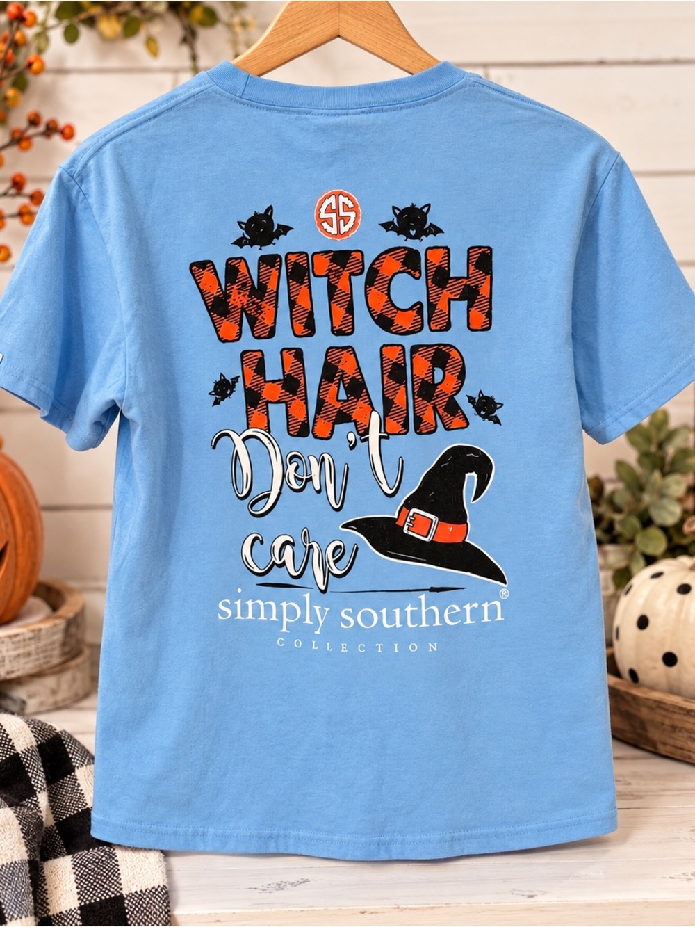 Simply Southern Youth Large ‘Witch Hair Don’t Care’ T-shirt.